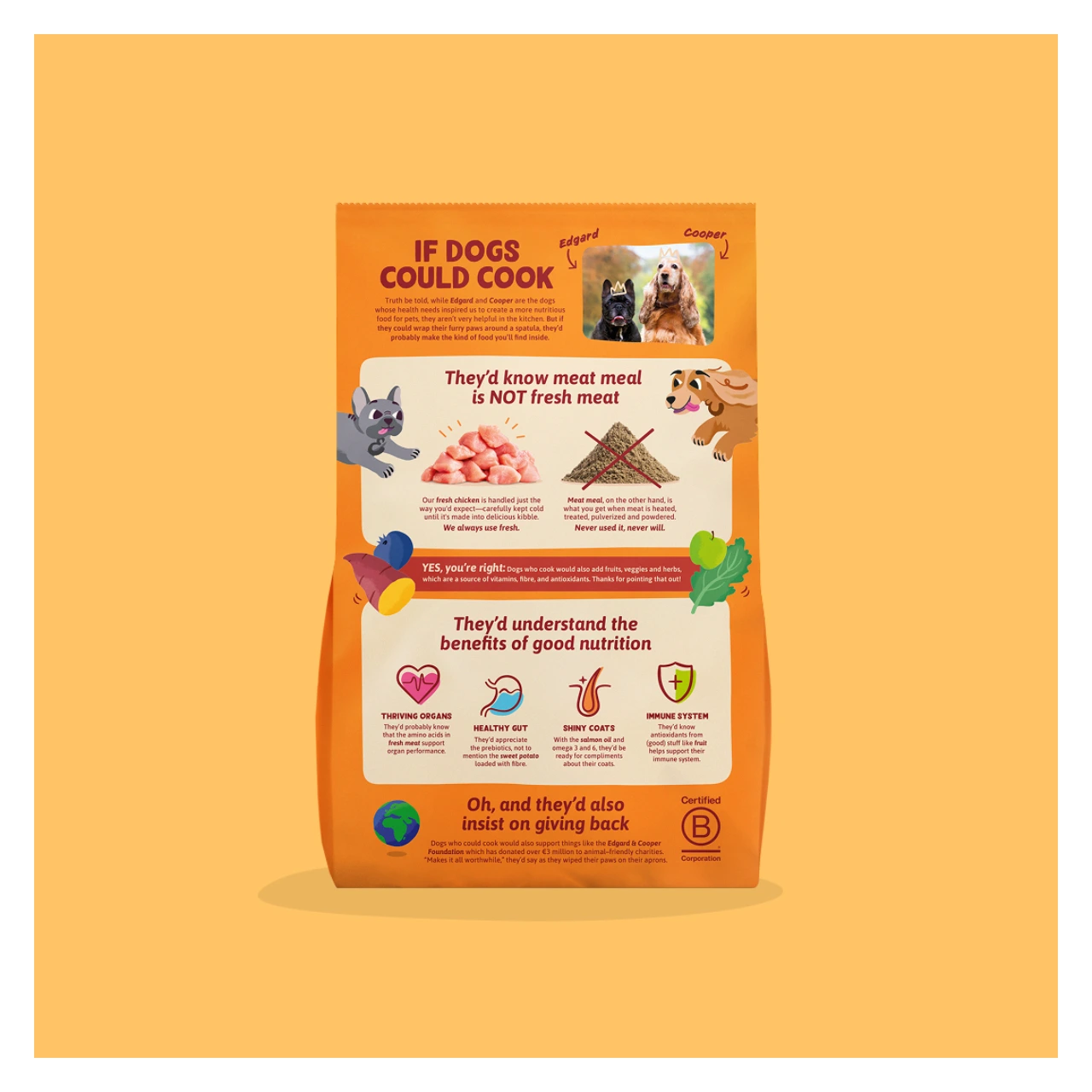 Edgard & Cooper Fresh kylling kornfrit hundefoder 3 kg